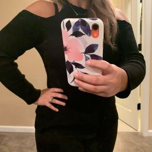 Cold shoulder sweater